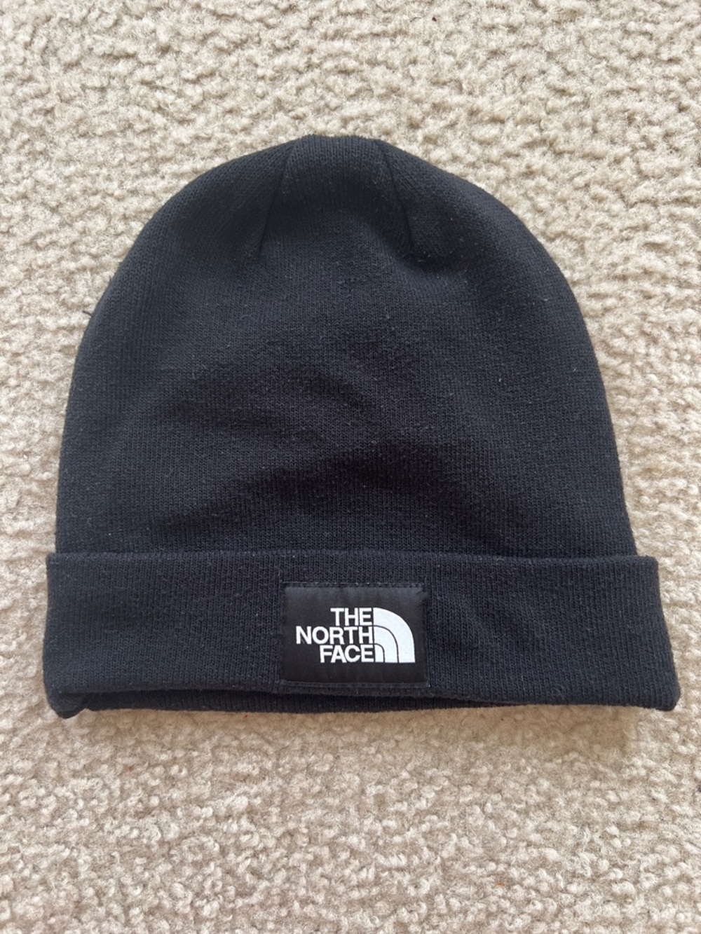The North Face Black Fold-Up Logo Beanie